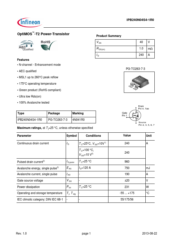 IPB240N04S4-1R0