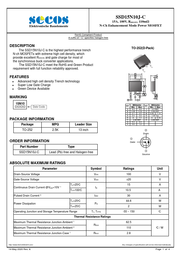 SSD15N10J-C