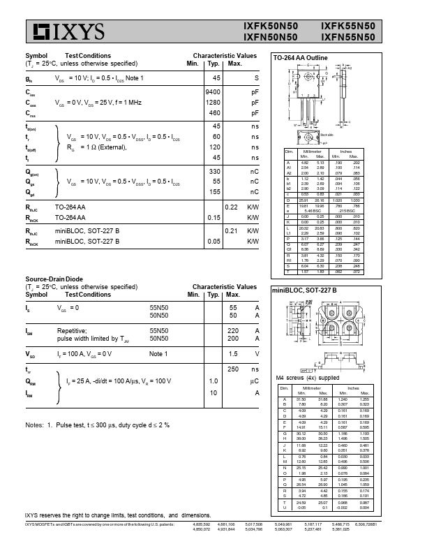 IXFK55N50