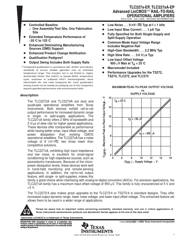 TLC2274A-EP