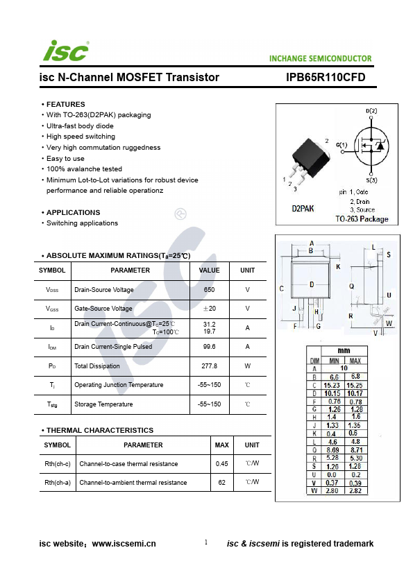 IPB65R110CFD