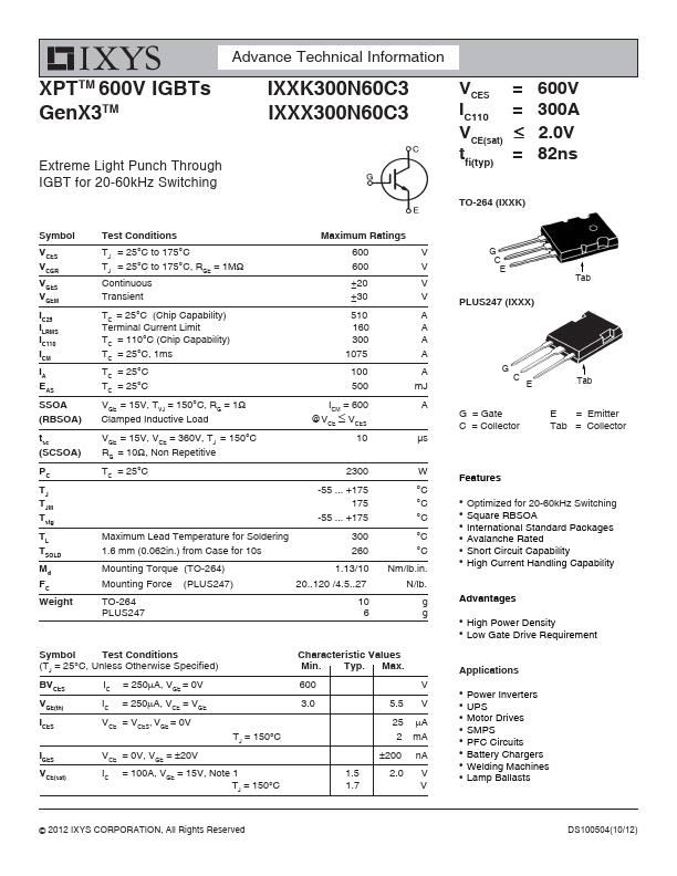 IXXX300N60C3