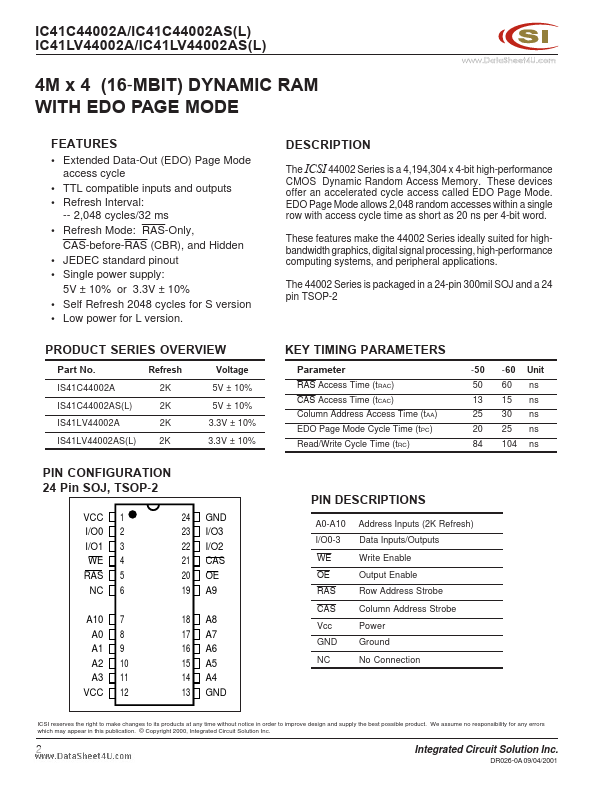 IC41LV44002ASL