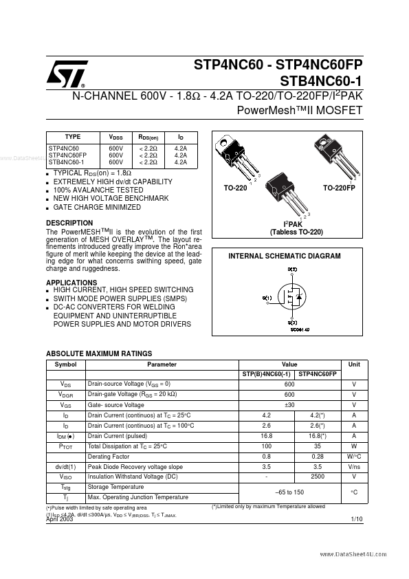 STP4NC60FP