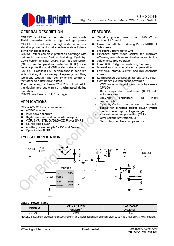 OB233F