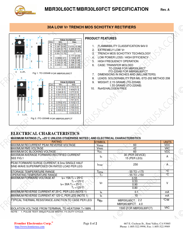 MBR30L60FCT