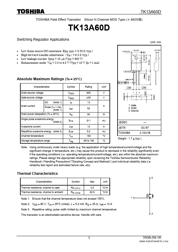 TK13A60D