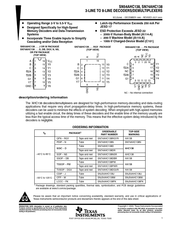 SN54AHC138