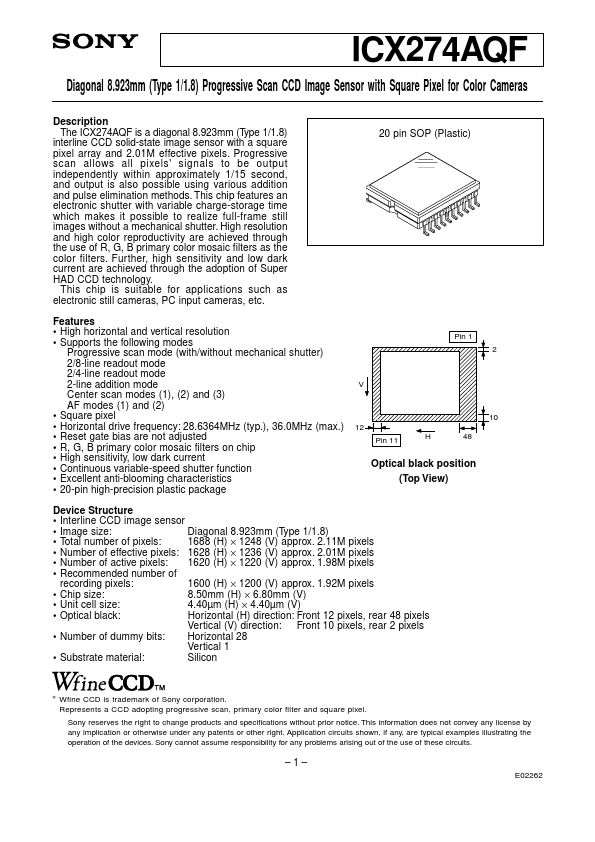 ICX274AQF