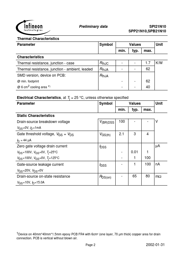 SPP21N10