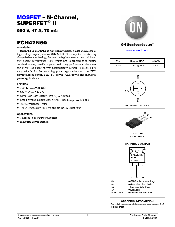 FCH47N60