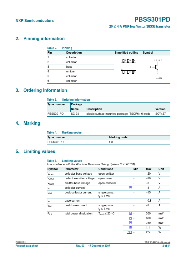 PBSS301PD