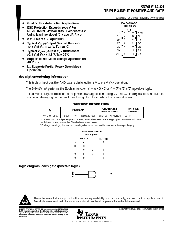 SN74LV11A-Q1