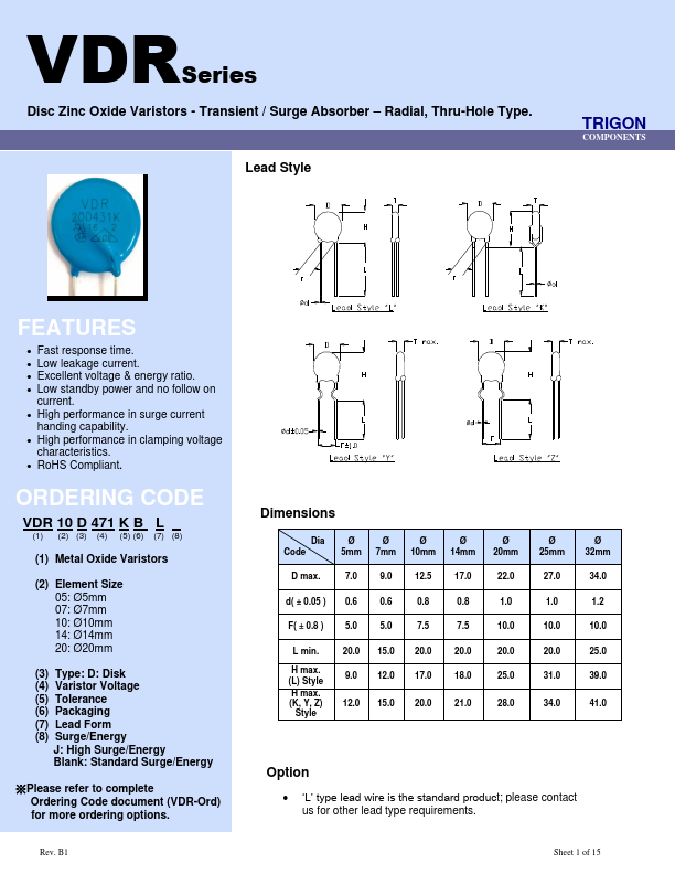 VDR10D101K