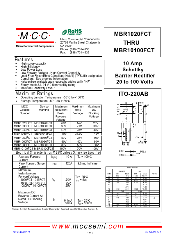 MBR1045FCT