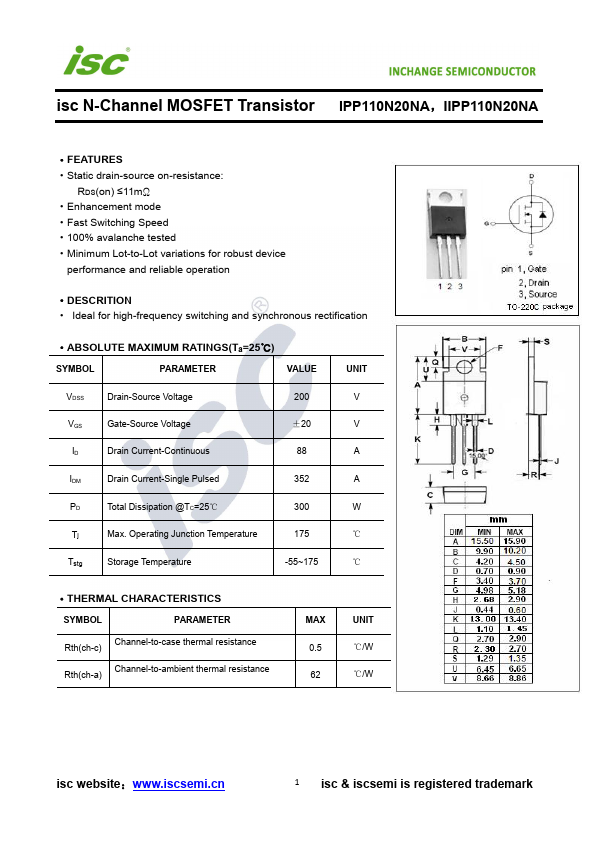 IPP110N20NA