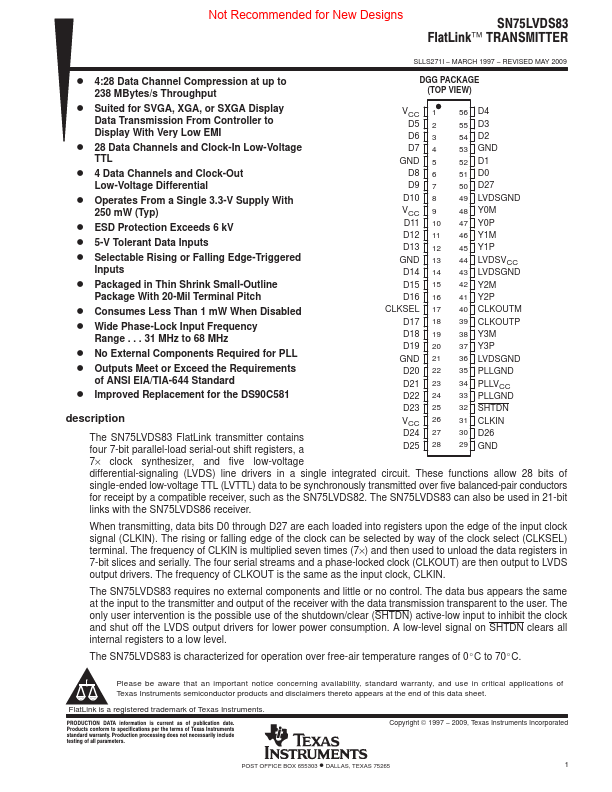 SN75LVDS83