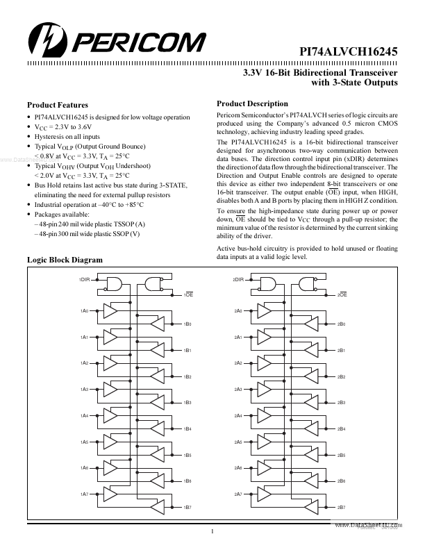 PI74ALVCH16245