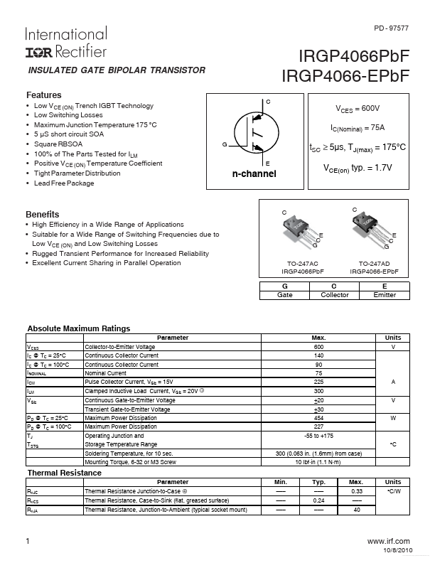 IRGP4066-EPBF