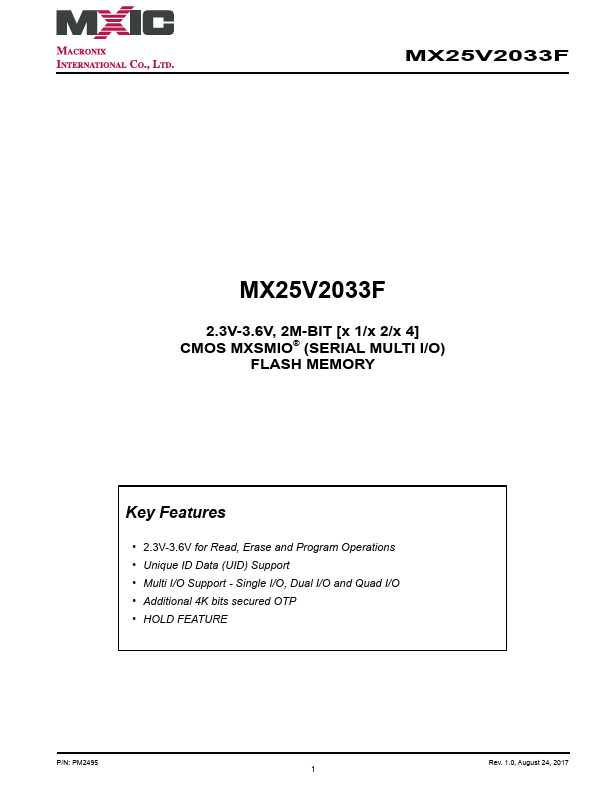 MX25V2033F