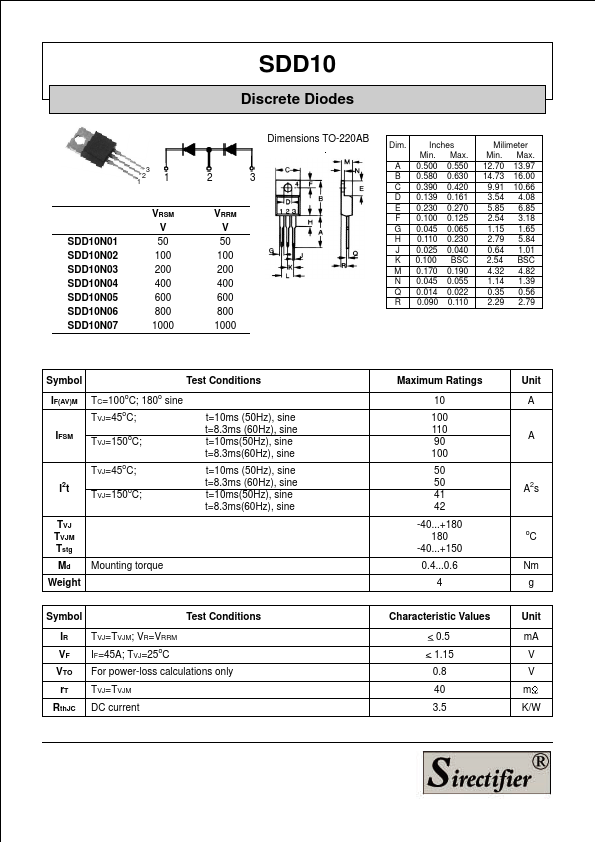 SDD10N05