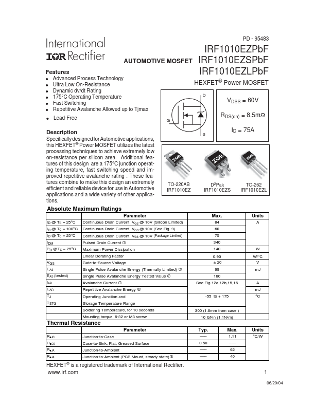 IRF1010EZ