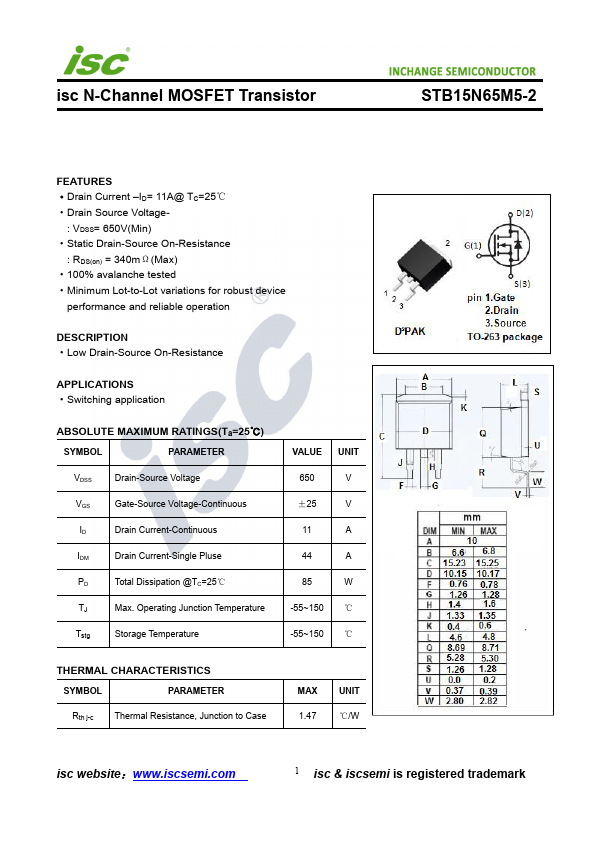 STB15N65M5-2