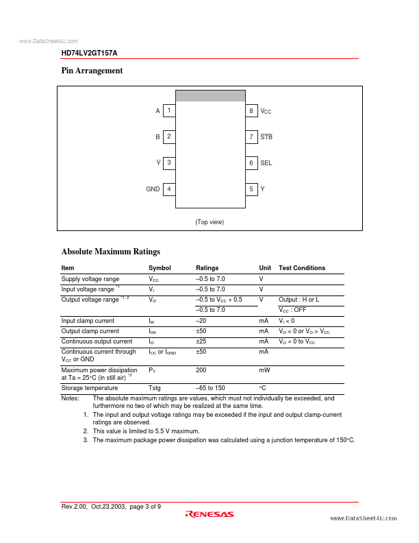 HD74LV2GT157A