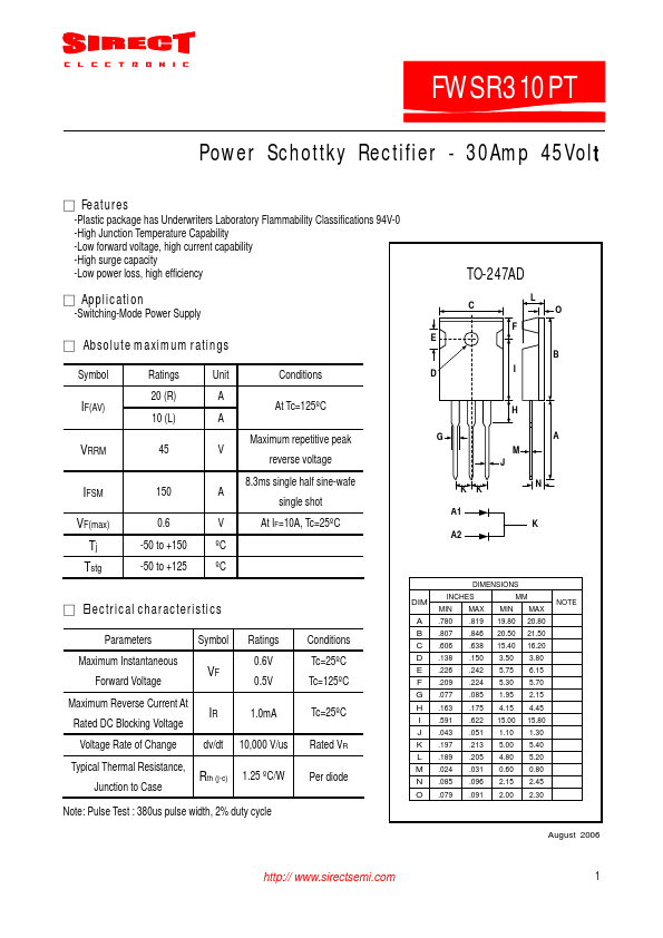 FWSR310PT