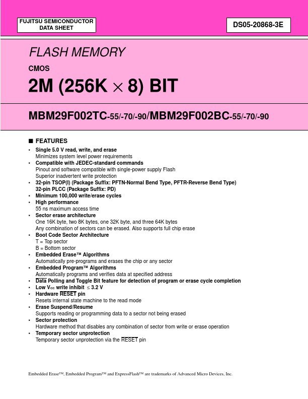 MBM29F002TC-55