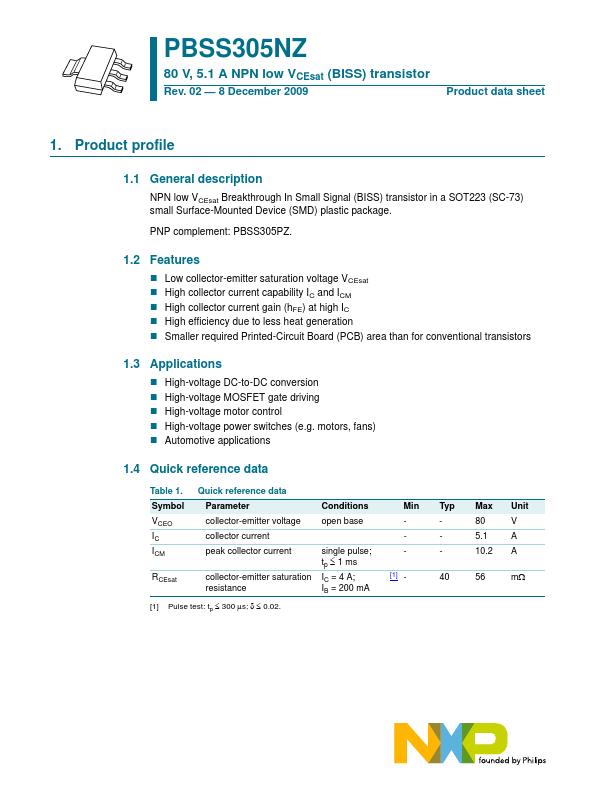 PBSS305NZ