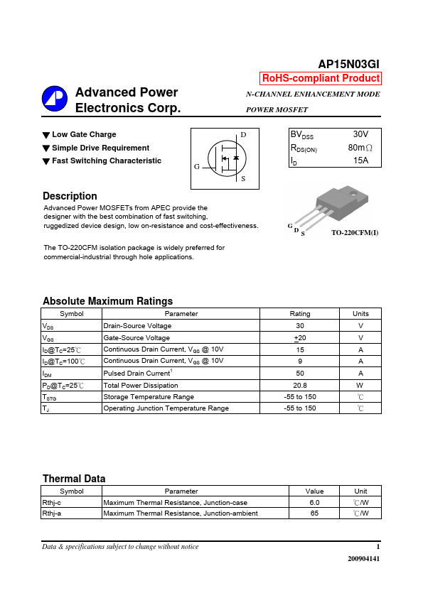 AP15N03GI