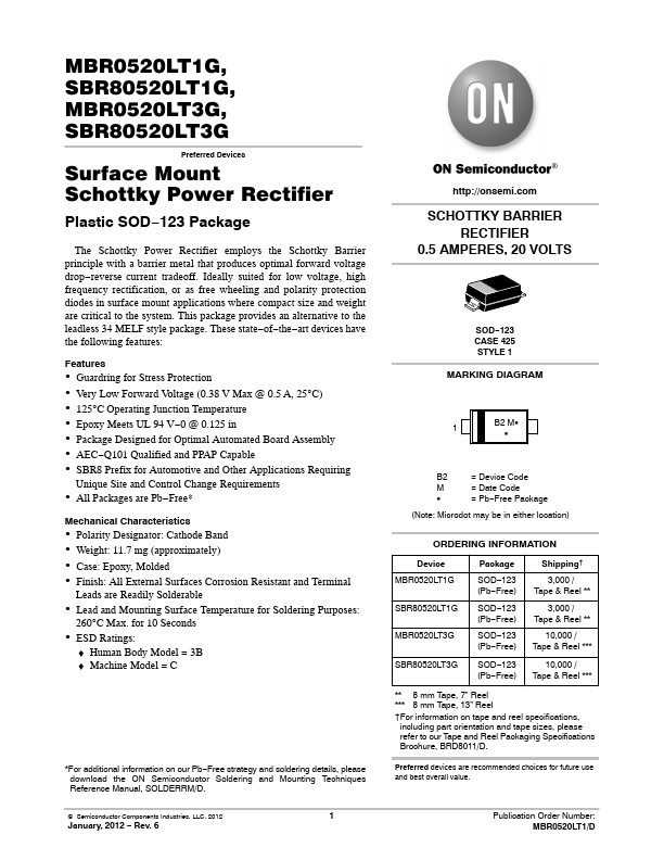 SBR80520LT1G