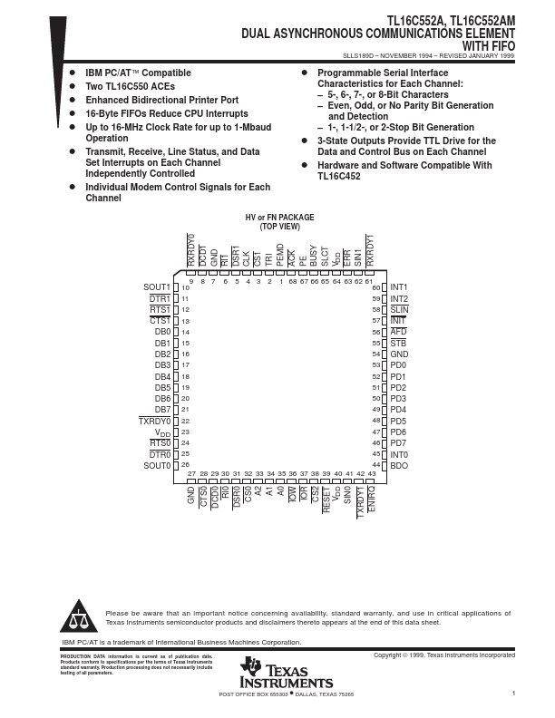 TL16C552AFN