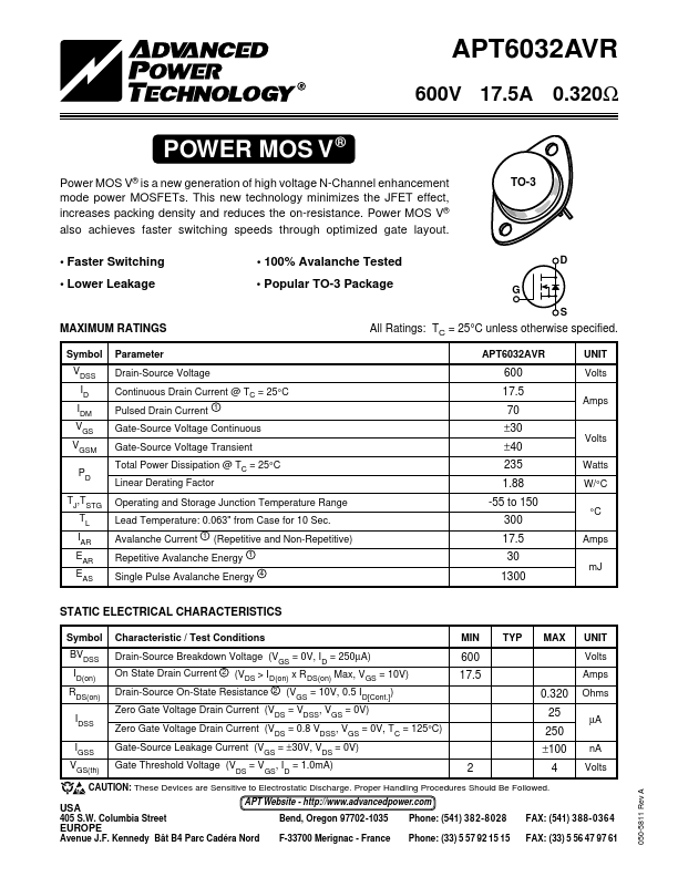 APT6032AVR