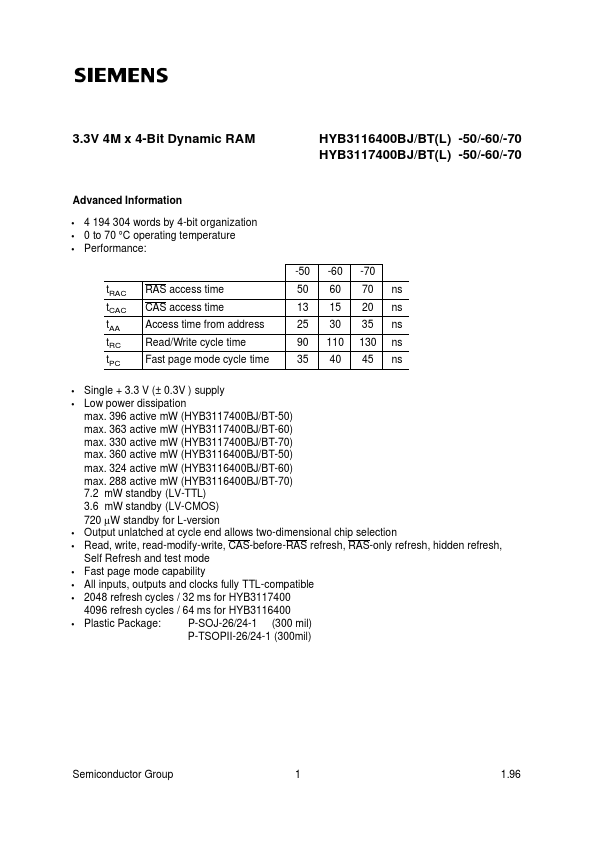 HYB3116400BT-50