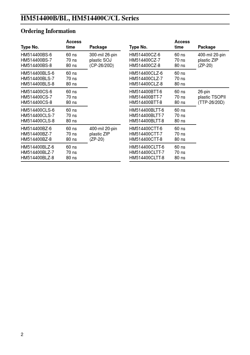 HM514400CL