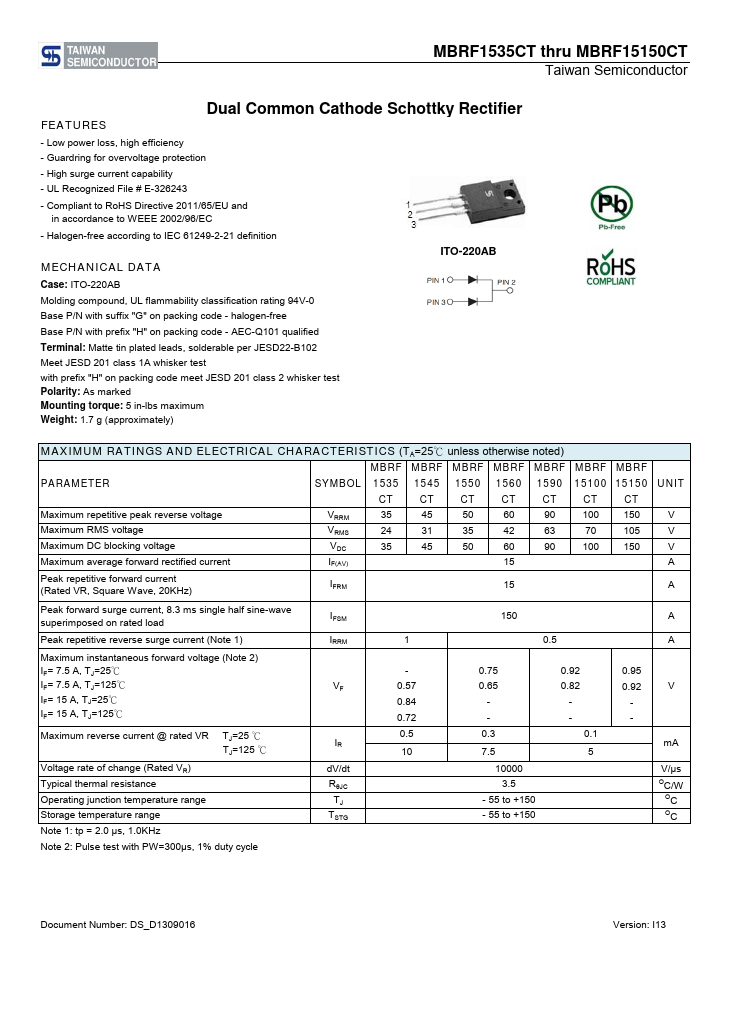 MBRF1535CT