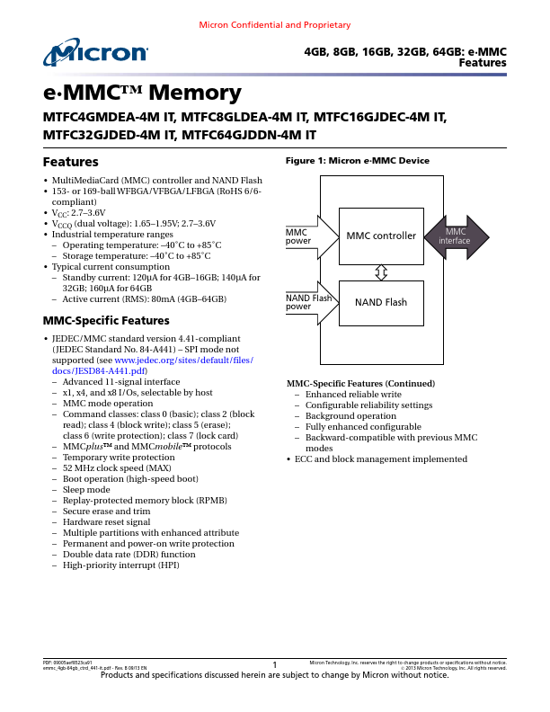 MTFC16GJDEC-4M