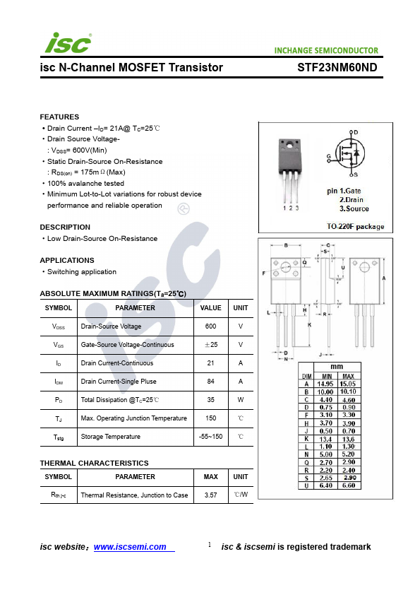 STF23NM60ND