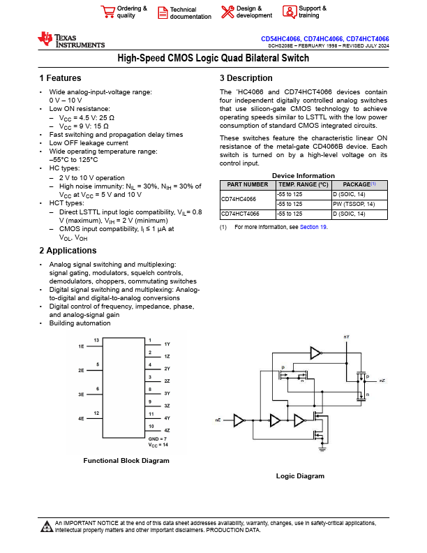 74HC4066N