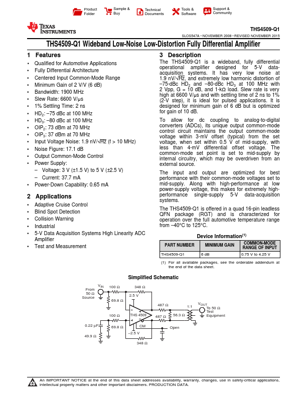 THS4509-Q1