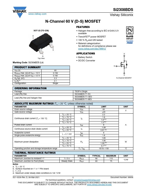 SI2308BDS