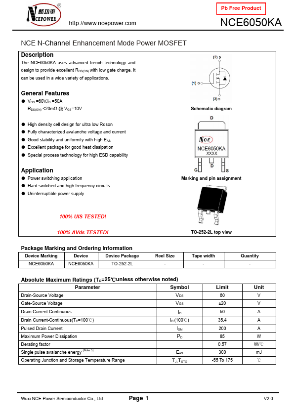 NCE6050KA