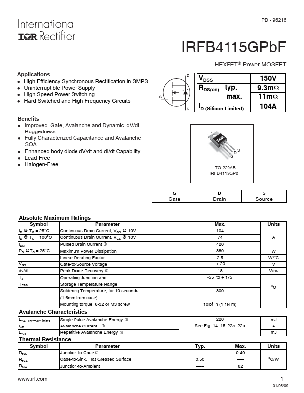 IRFB4115GPbF