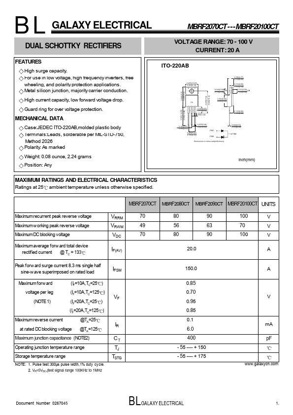 MBRF2070CT