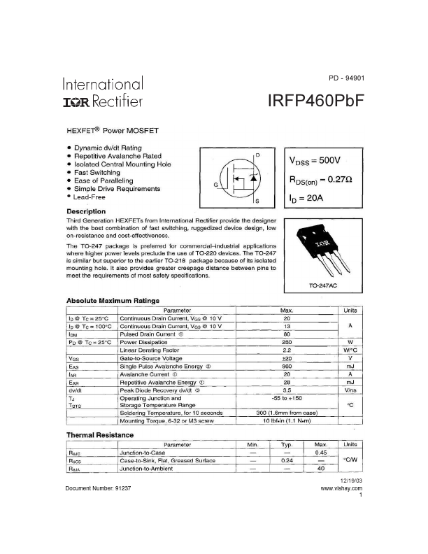 IRFP460PBF