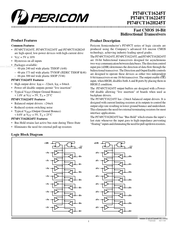 PI74FCT16245T