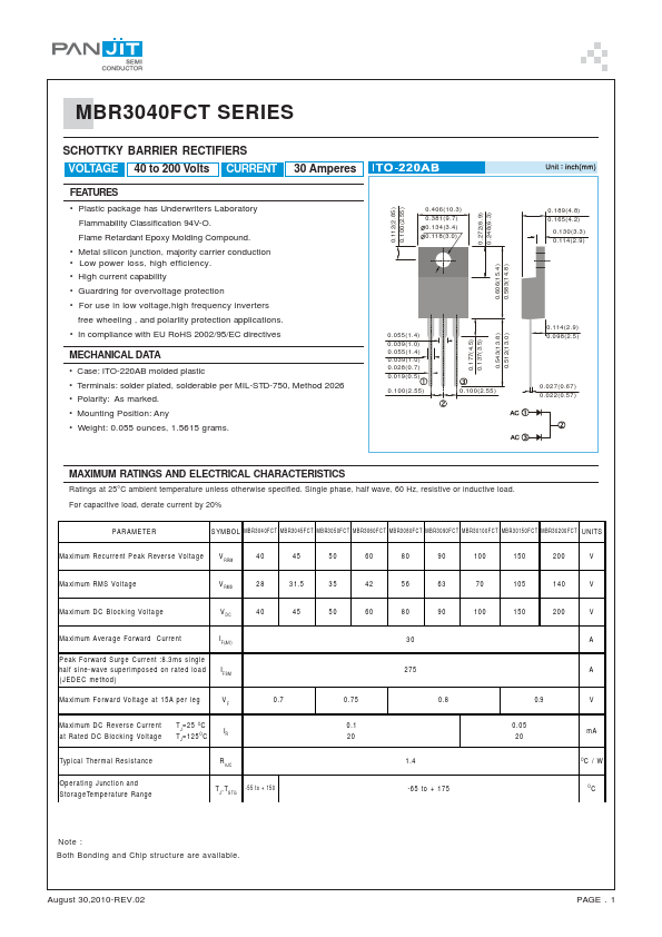 MBR3045FCT