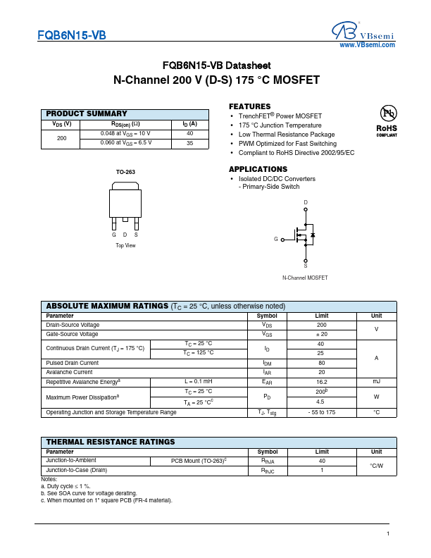 FQB6N15